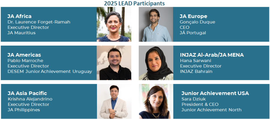 A photo of the members that will participate in the global JA LEAD initiative for 2025.