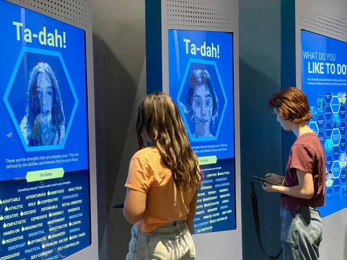 Image of students getting their results in Dream Accelerator